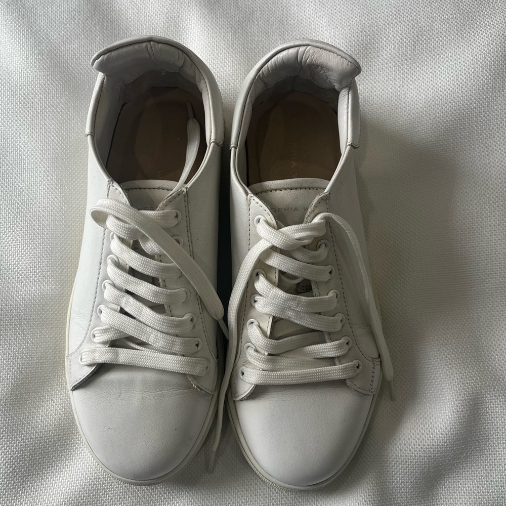 Sophia Webster Bibi Butterfly Low-Top Leather Sneakers, White Size EUR 37 - Picture 2 of 6